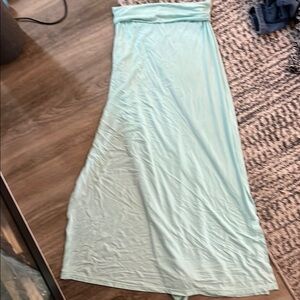 Charlotte Russe Green Maxi Slip Skirt Resort Wear